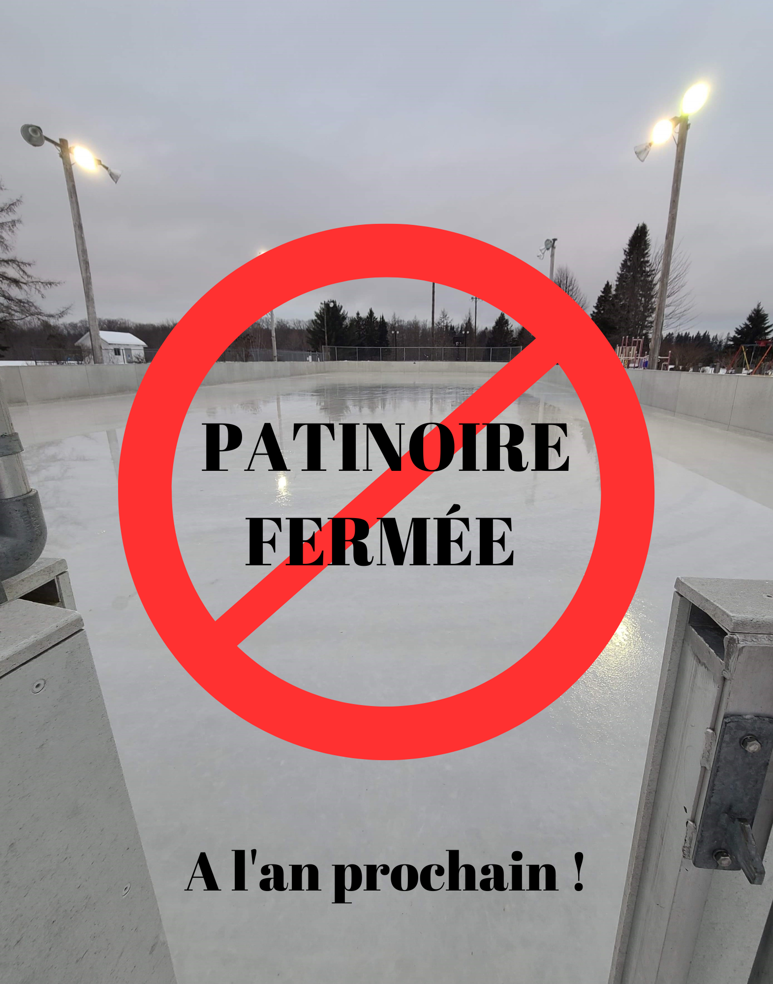 patinoire fermée